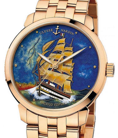 Review Ulysse Nardin 8156-111-8 / AV Classico Enamel Classico Amerigo Vespucci replica watches china - Click Image to Close